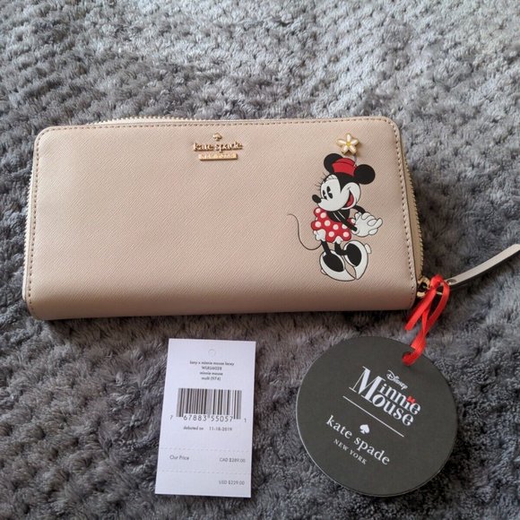 kate spade Handbags - Kate Spade Lacey Minnie Mouse continental Wallet WLRU6028 NWT